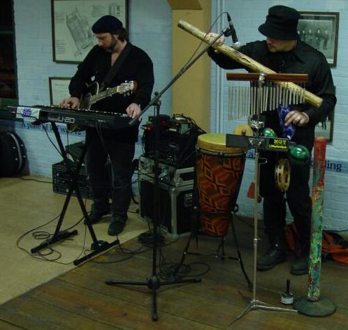 Tom Shaw and Moe Altamura in the lobby